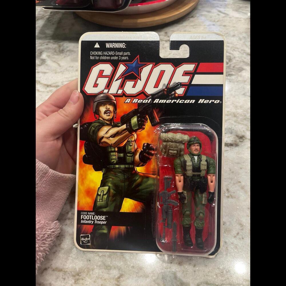 GI Joe DTC Footloose Action Figure carded 2005 Infantry Trooper O-ring 3.75